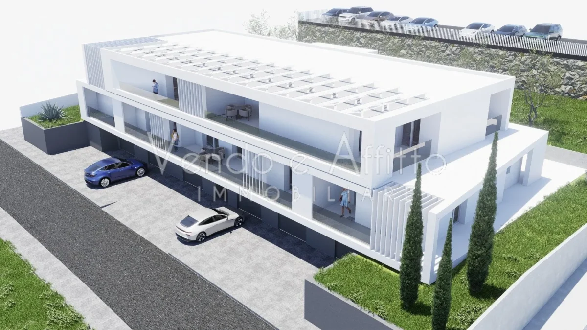 Appartamento di nuova costruzione con giardino e taverna